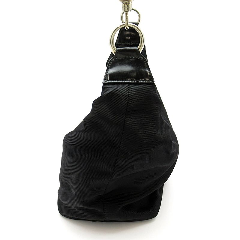Gucci Bambu Handbag Nylon Leather Black — view 5