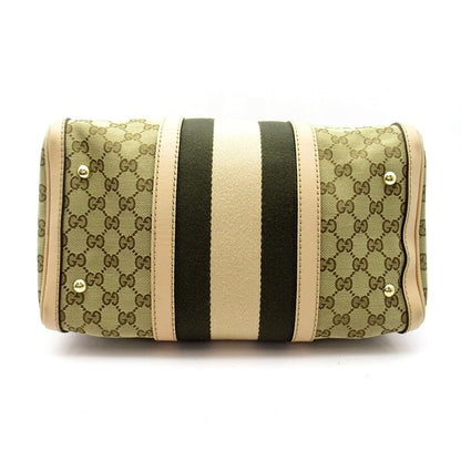 Gucci 2-Way Mini Boston Bag GG Canvas Leather Beige — view 6