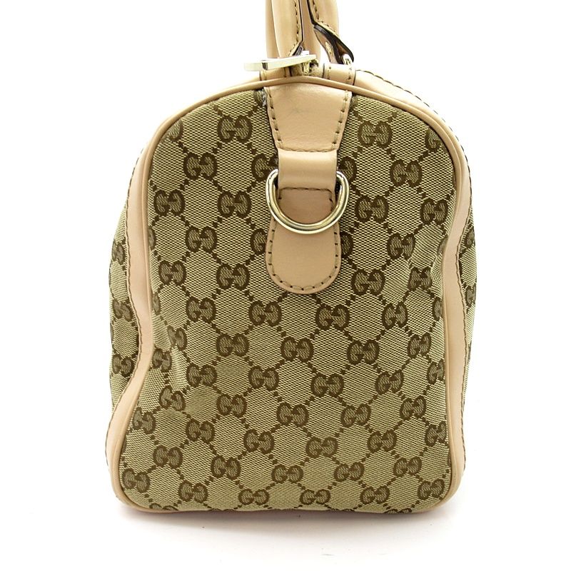 Gucci 2-Way Mini Boston Bag GG Canvas Leather Beige — view 5