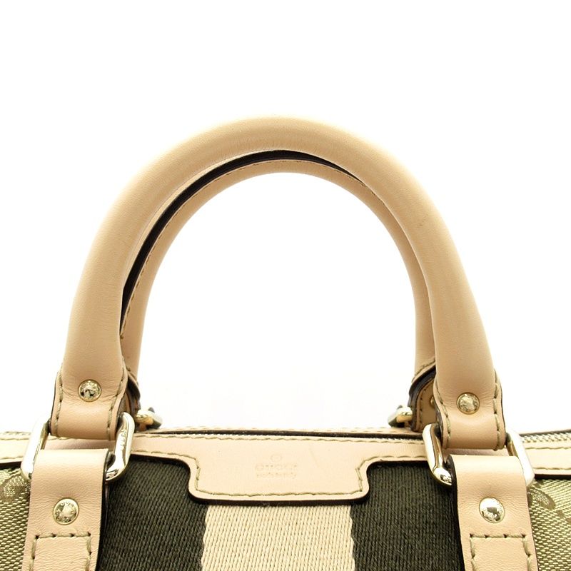 Gucci 2-Way Mini Boston Bag GG Canvas Leather Beige — view 2