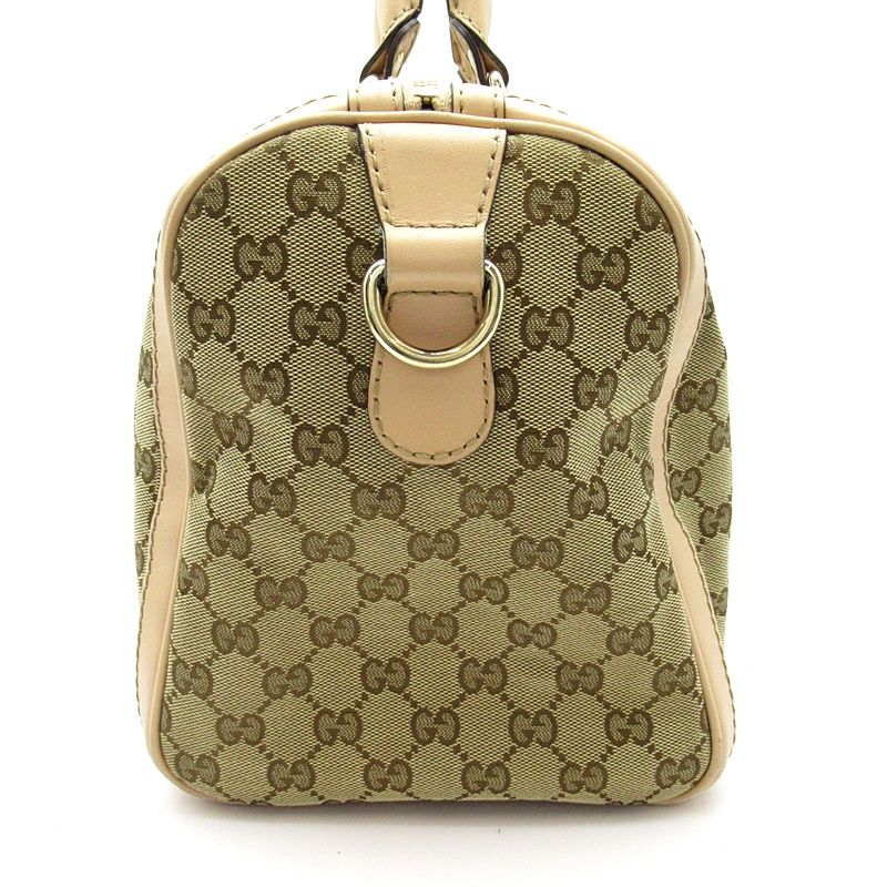 Gucci 2-Way Mini Boston Bag GG Canvas Leather Beige — view 3