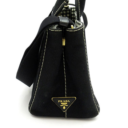 Prada Canapa Tote TPM Canvas Black — view 5