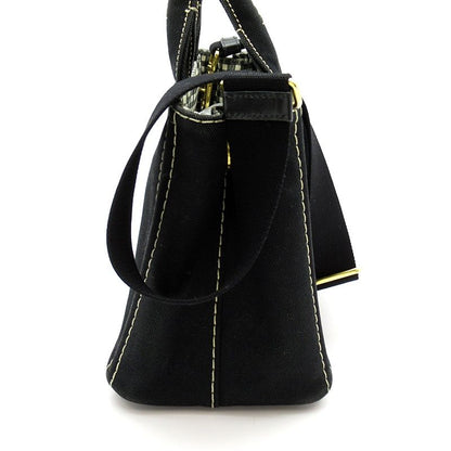 Prada Canapa Tote TPM Canvas Black — view 3