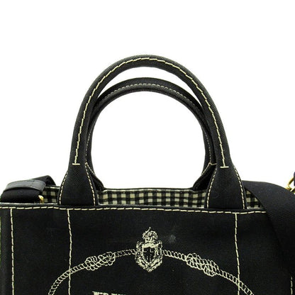 Prada Canapa Tote TPM Canvas Black — view 2