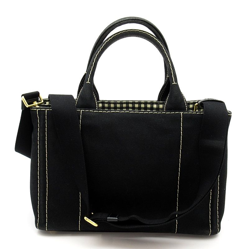 Prada Canapa Tote TPM Canvas Black — view 4