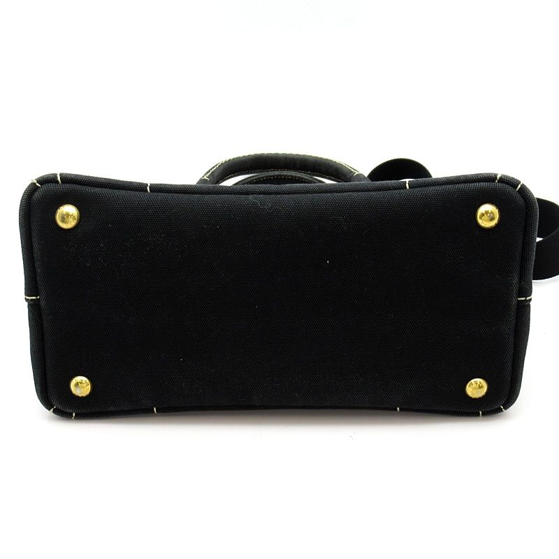 Prada Canapa Tote TPM Canvas Black — view 6