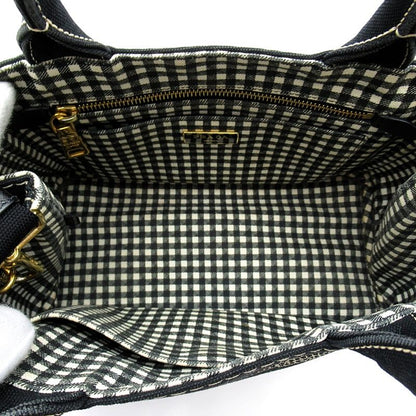 Prada Canapa Tote TPM Canvas Black — view 7