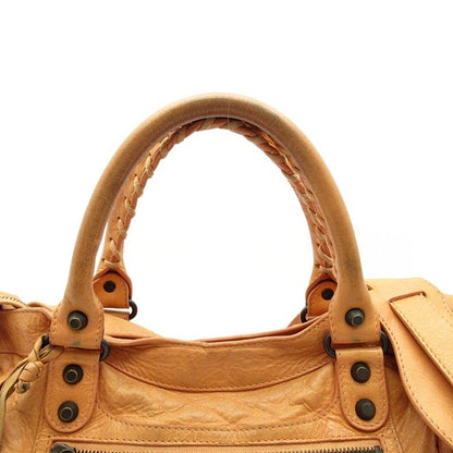 Balenciaga the Town Sheepskin Handbag Orange — view 2