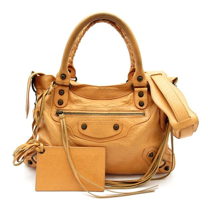 Balenciaga the Town Sheepskin Handbag Orange