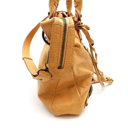 Balenciaga the Town Sheepskin Handbag Orange — view 5