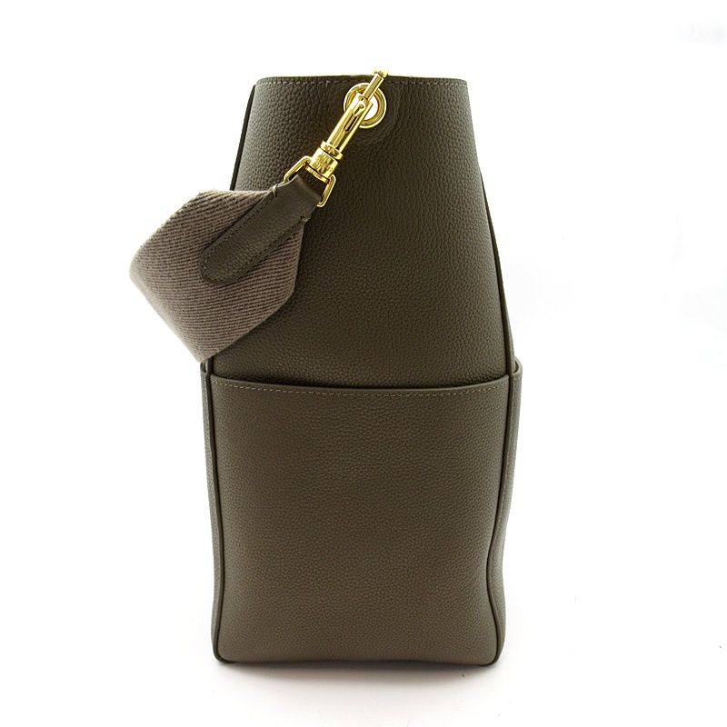 Celine Sangle Tote Leather Gray — view 3
