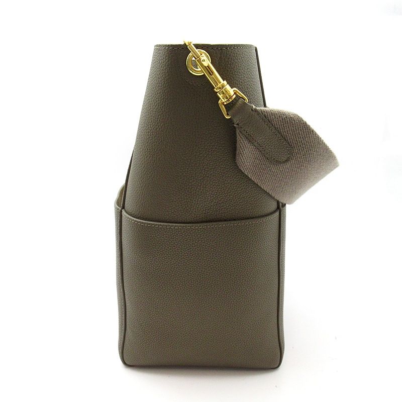 Celine Sangle Tote Leather Gray — view 5