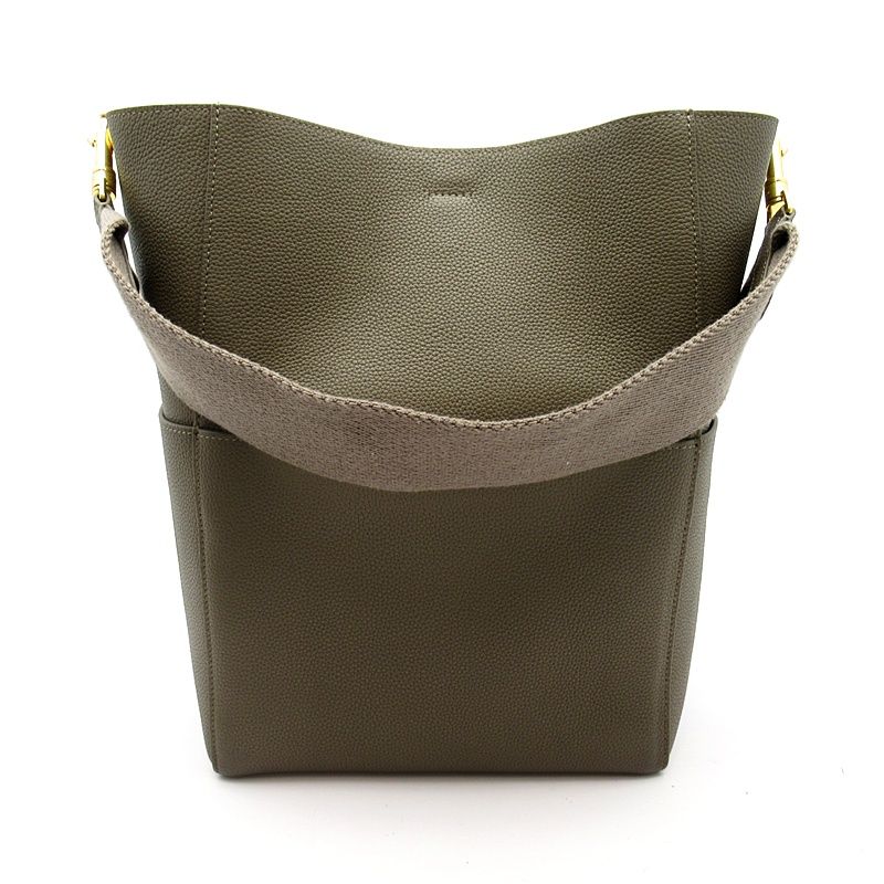 Celine Sangle Tote Leather Gray