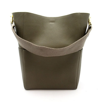 Celine Sangle Tote Leather Gray