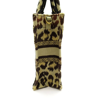 Dior Book Tote Mini Phone Canvas Handbag Leopard — view 3