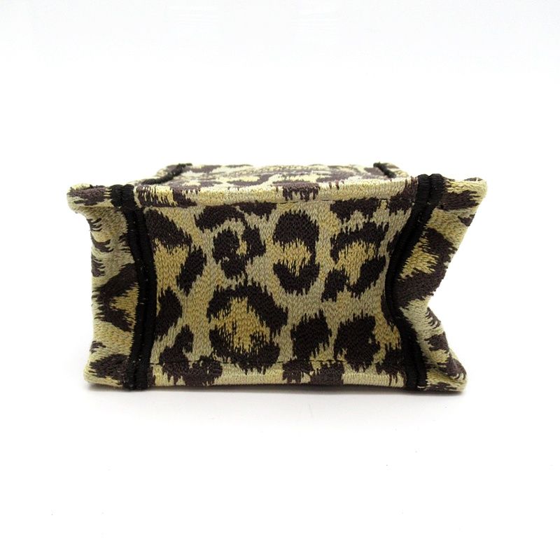 Dior Book Tote Mini Phone Canvas Handbag Leopard — view 6