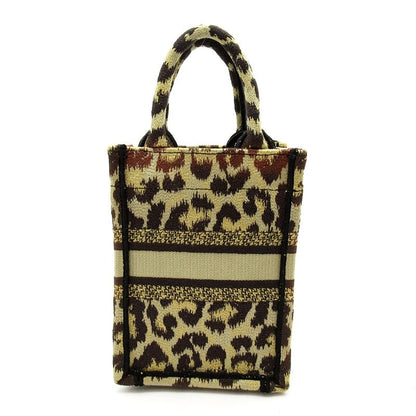 Dior Book Tote Mini Phone Canvas Handbag Leopard — view 4