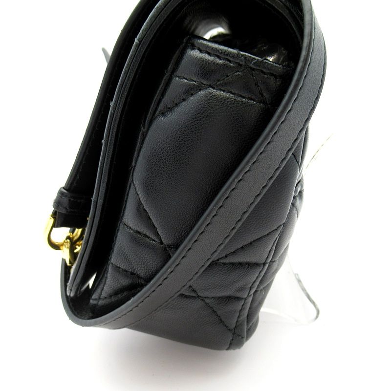 Dior Caro Small Shoulder Bag Calf Black Beauty — view 3