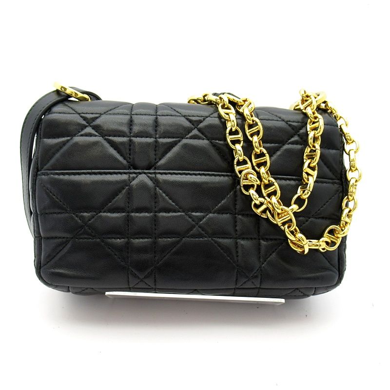 Dior Caro Small Shoulder Bag Calf Black Beauty — view 4