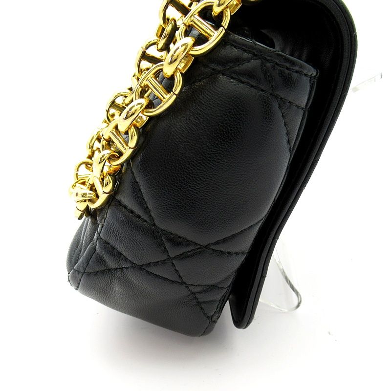 Dior Caro Small Shoulder Bag Calf Black Beauty — view 5