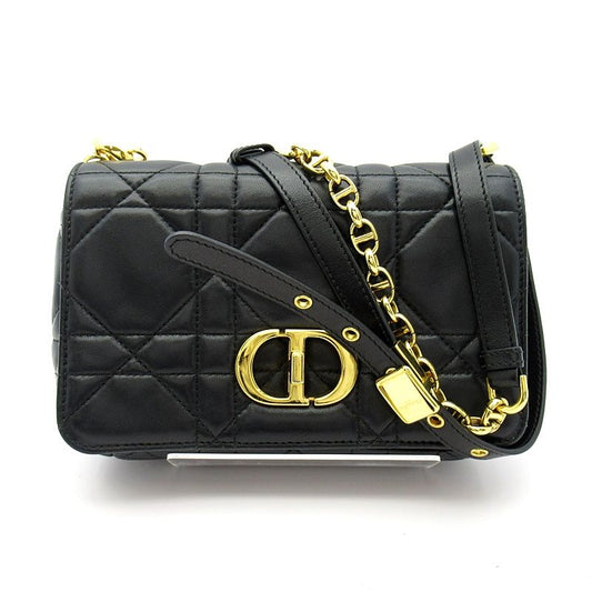 Dior Caro Small Shoulder Bag Calf Black Beauty