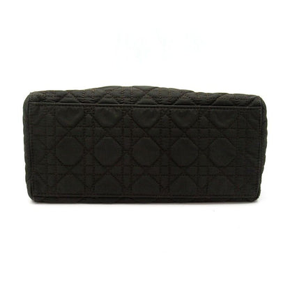 Dior Lady Dior Cannage Handbag Nylon Dark Brown — view 4