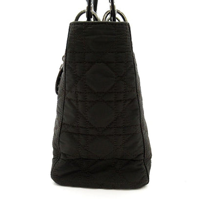 Dior Lady Dior Cannage Handbag Nylon Dark Brown — view 7