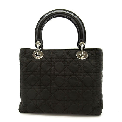 Dior Lady Dior Cannage Handbag Nylon Dark Brown — view 6