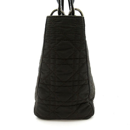 Dior Lady Dior Cannage Handbag Nylon Dark Brown — view 5