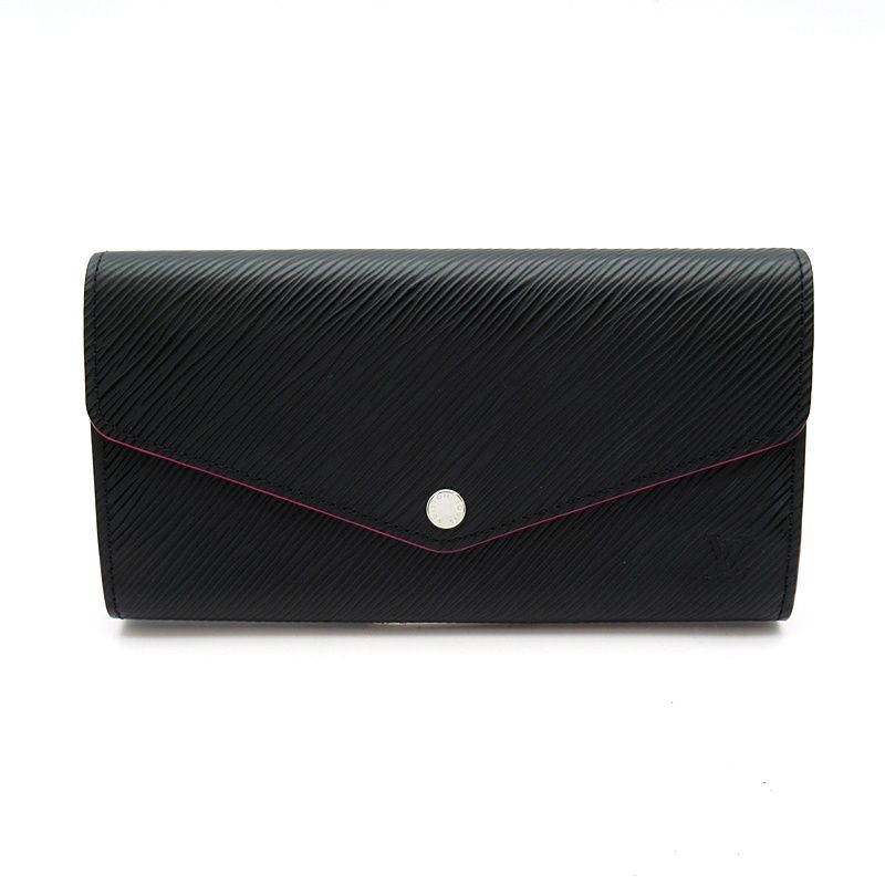 Louis Vuitton Portefeuille Sarah Epi Noir Hot Pink