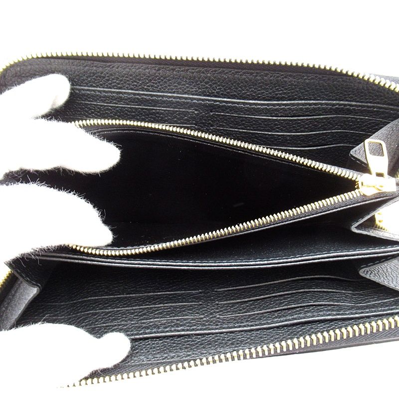 Louis Vuitton Zippy Wallet Empreinte Black Beige — view 5