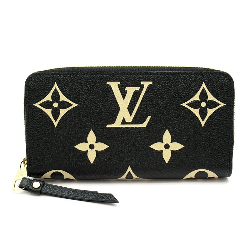 Louis Vuitton Zippy Wallet Empreinte Black Beige