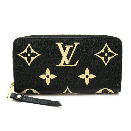 Louis Vuitton Zippy Wallet Empreinte Black Beige