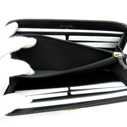 Chanel Boy Full Zipper Wallet Lambskin Black — view 5