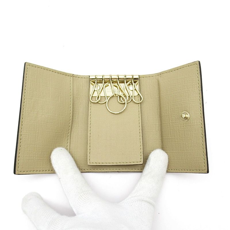 Gucci GG Supreme Belt Key Case Beige Brown Key Holder — view 3