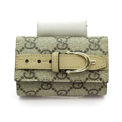 Gucci GG Supreme Belt Key Case Beige Brown Key Holder