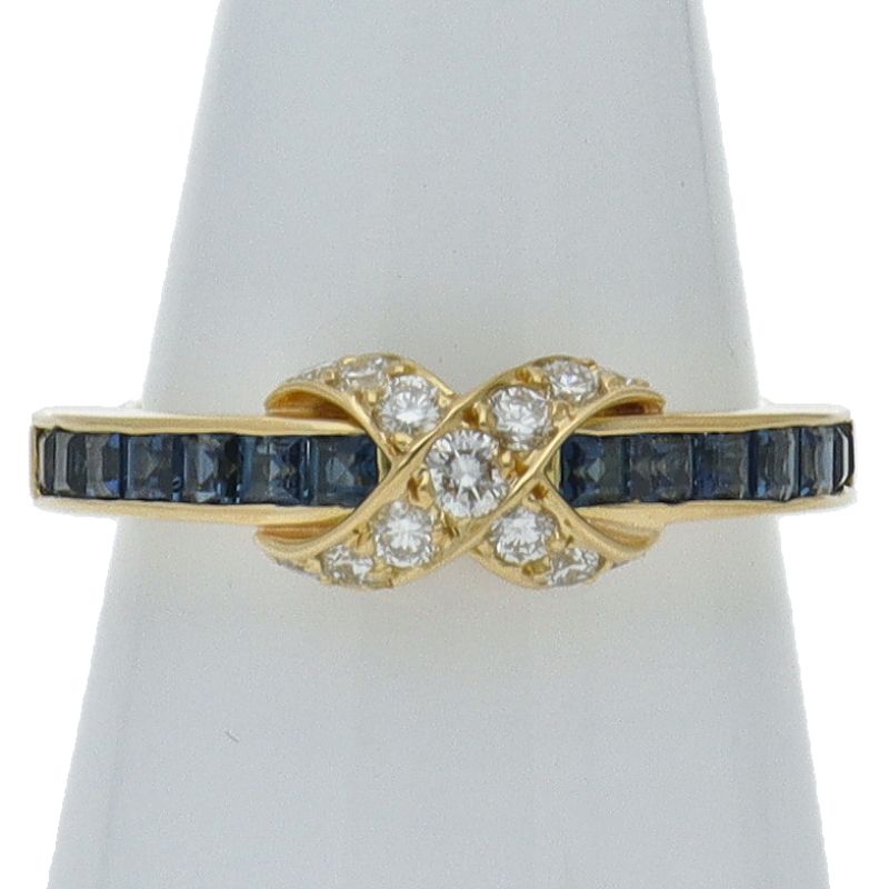 Tiffany & Co Signature Diamond Saffiano Ring 18k Yellow Gold