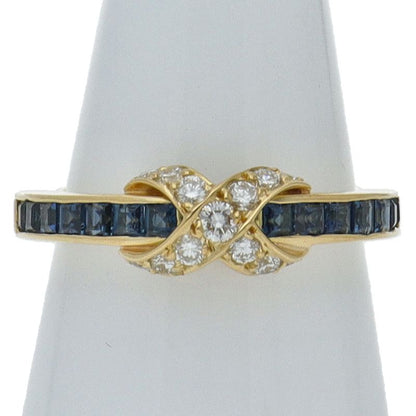 Tiffany & Co Signature Diamond Saffiano Ring 18k Yellow Gold