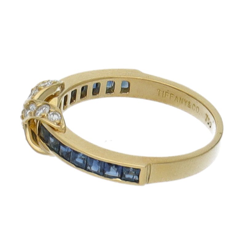 Tiffany & Co Signature Diamond Saffiano Ring 18k Yellow Gold — view 3