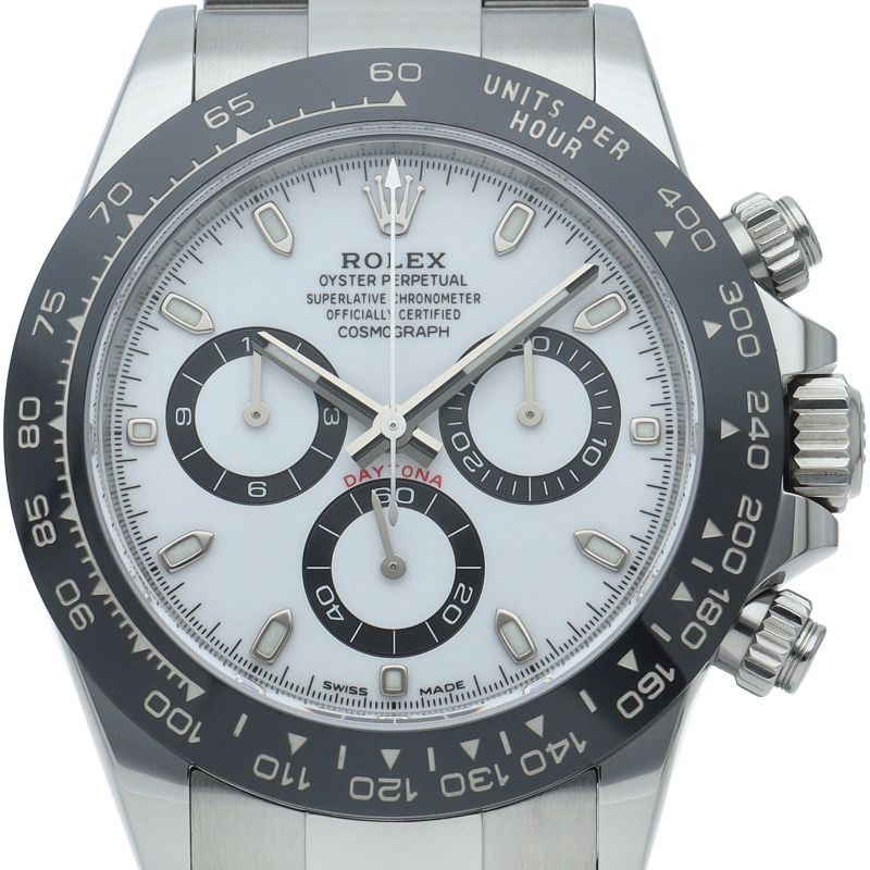 Rolex Cosmograph Daytona Watch Box SS Ceramic White Polished