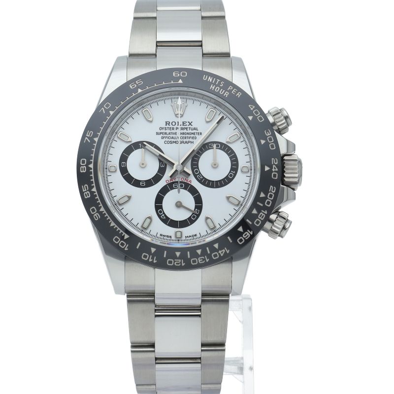 Rolex Cosmograph Daytona Watch Box SS Ceramic White Polished — view 2