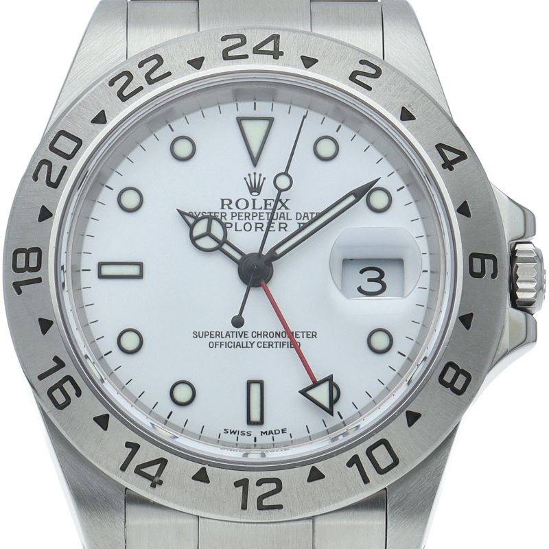 Rolex International Service SS Watch White Polished