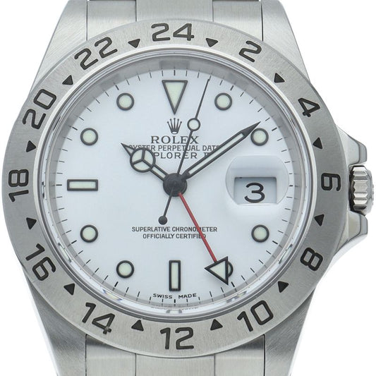 Rolex International Service SS Watch White Polished