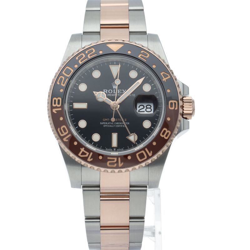 Rolex GMT Master 2 Watch Box 18k Pink Gold SS Black Polished — view 2