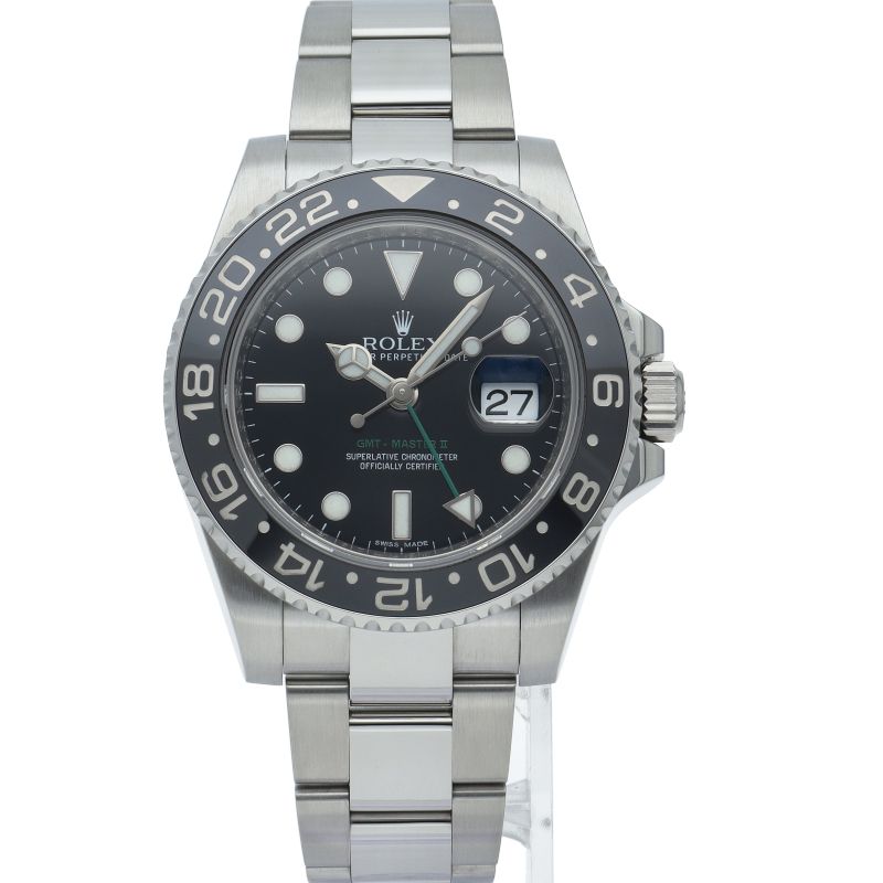 Rolex GMT Master 2 Watch Box SS Black Polished — view 2