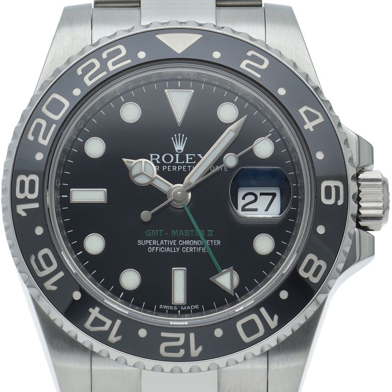 Rolex GMT Master 2 Watch Box SS Black Polished