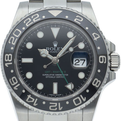 Rolex GMT Master 2 Watch Box SS Black Polished