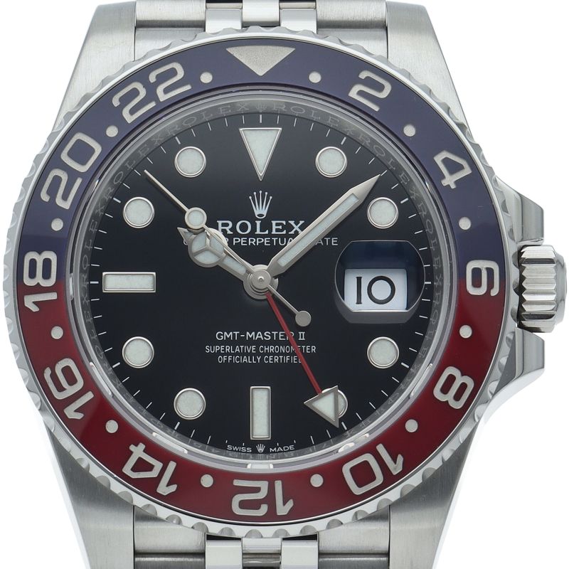 Rolex GMT Master 2 Watch Box SS Black Polished