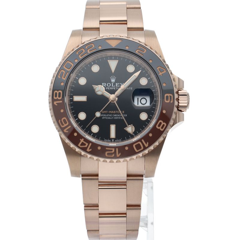 Rolex GMT Master 2 Watch Box 18k Pink Gold Black Polished — view 2