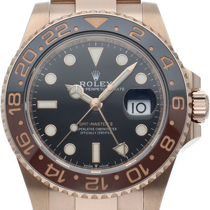 Rolex GMT Master 2 Watch Box 18k Pink Gold Black Polished